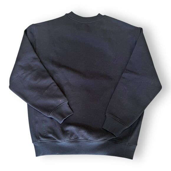 Athleta "Power of SHE" Black Crewneck Women's Sweatshirt Size XS Black Glitter - Picture 2 of 10